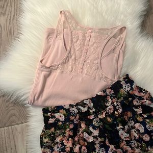 American Eagle Lace Back Tank